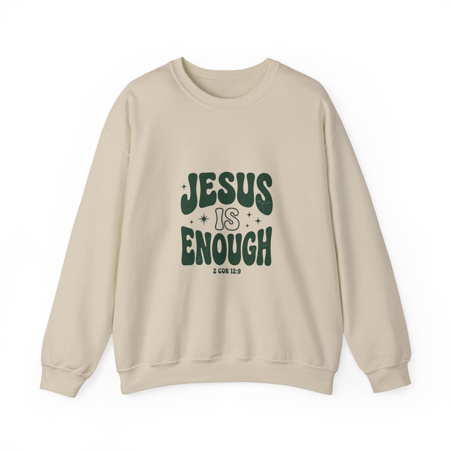 Jesus Is Enough Vintage Christian Crewneck Sweatshirt