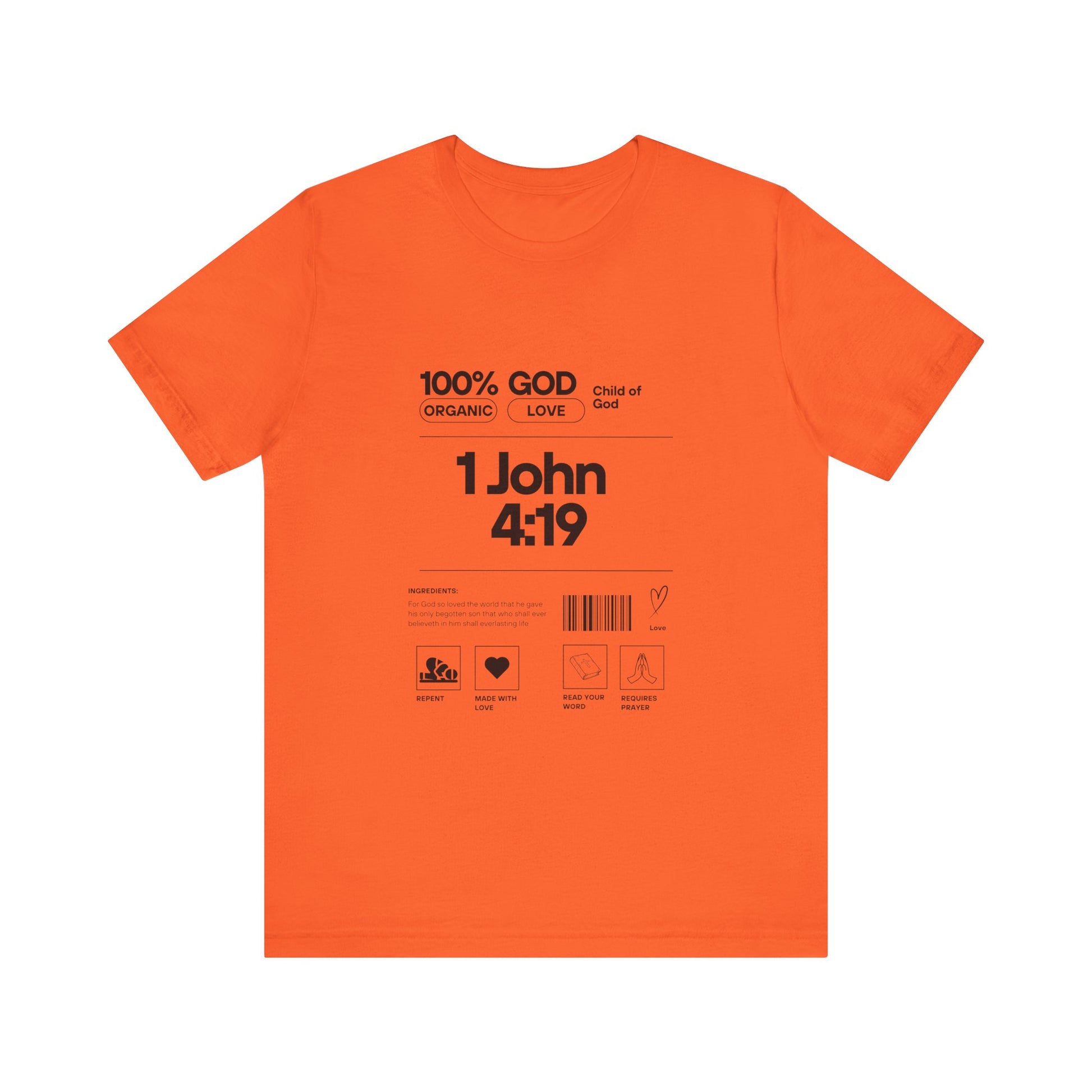 U+GOD Unisex Label Typography 'God is Love' T-Shirt: Sharing the Message of Love and Faith - U+GOD