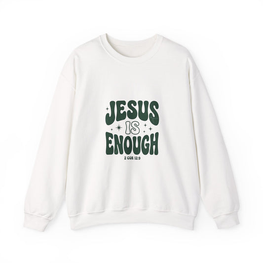 Jesus Is Enough Vintage Christian Crewneck Sweatshirt