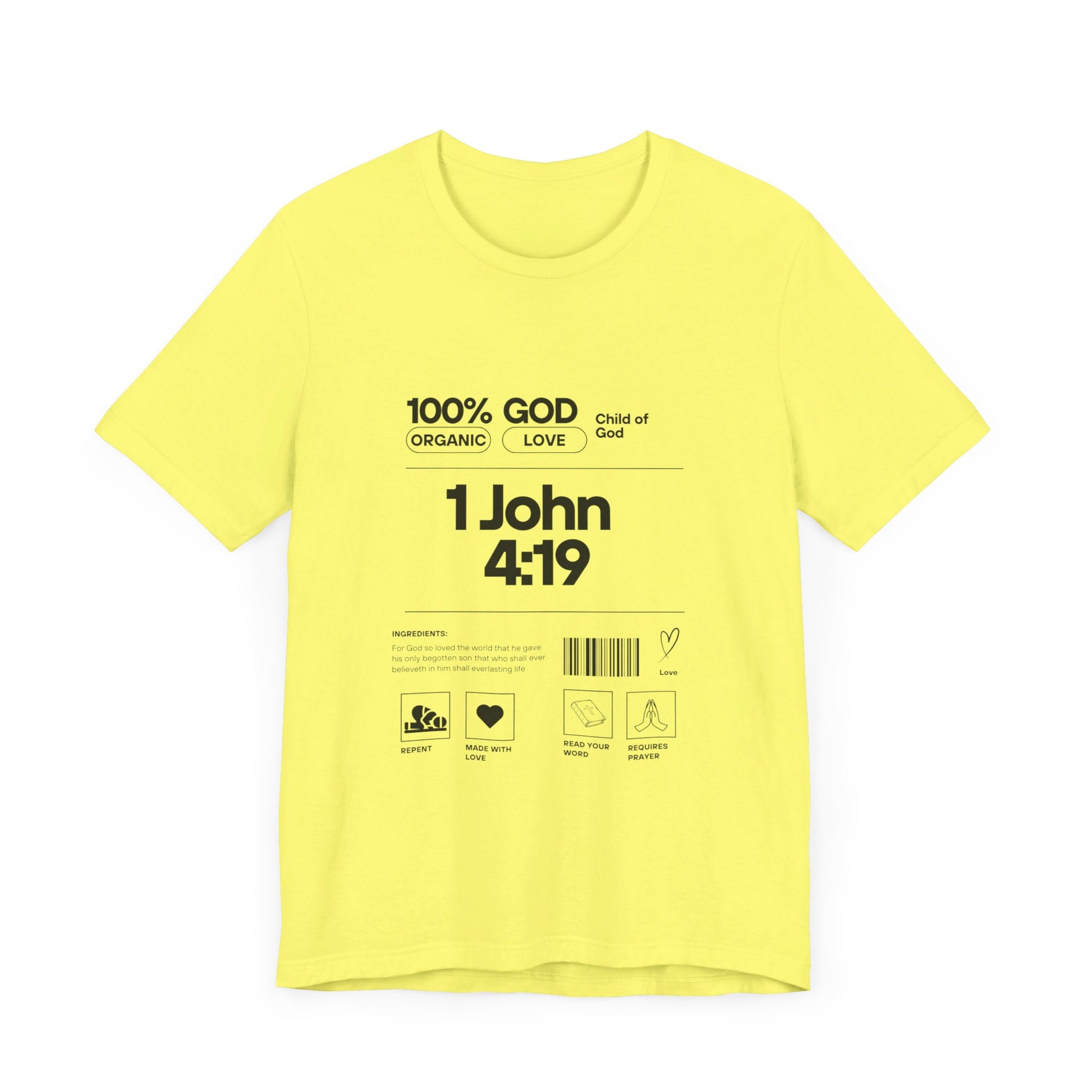 U+GOD Unisex Label Typography 'God is Love' T-Shirt: Sharing the Message of Love and Faith - U+GOD