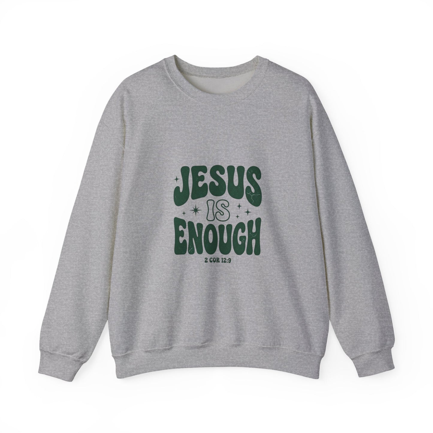 Jesus Is Enough Vintage Christian Crewneck Sweatshirt