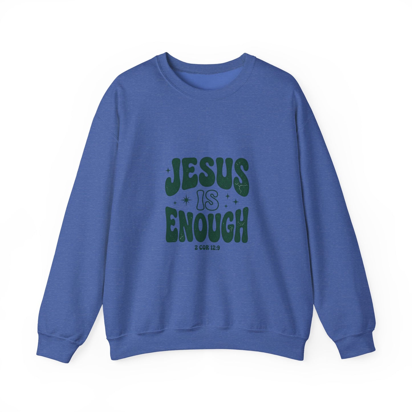 Jesus Is Enough Vintage Christian Crewneck Sweatshirt