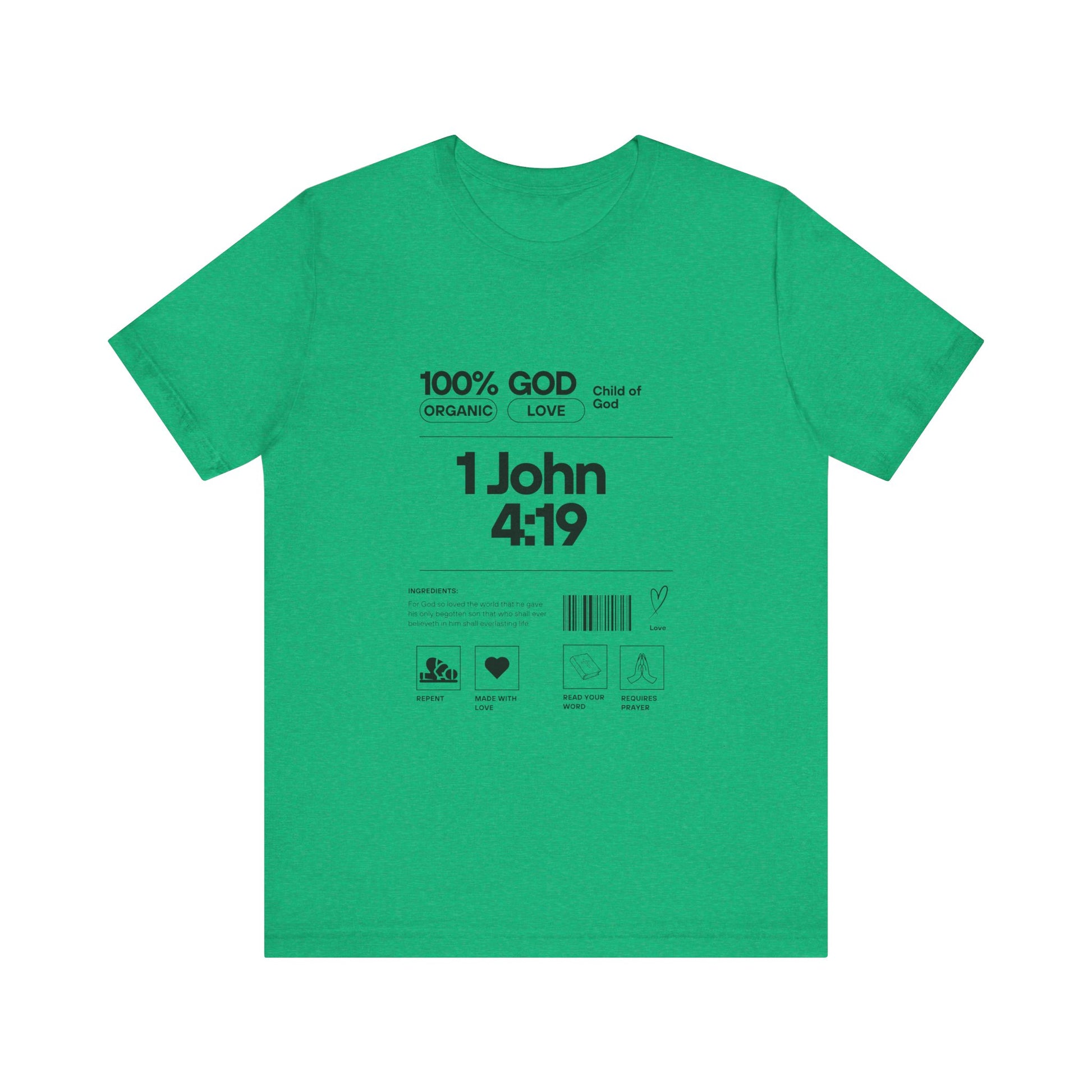 U+GOD Unisex Label Typography 'God is Love' T-Shirt: Sharing the Message of Love and Faith - U+GOD